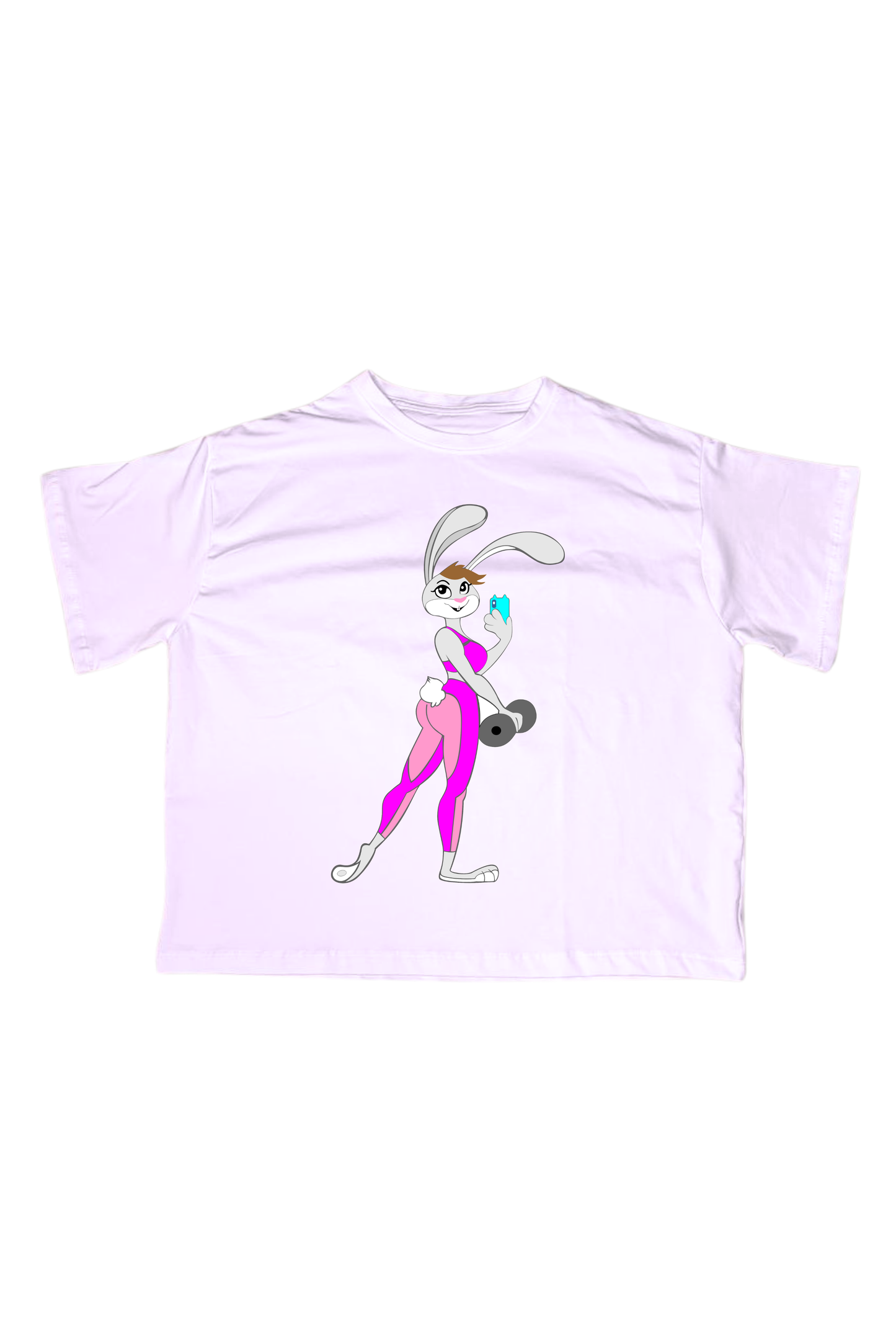 Camiseta Oversize Conejita Fitness