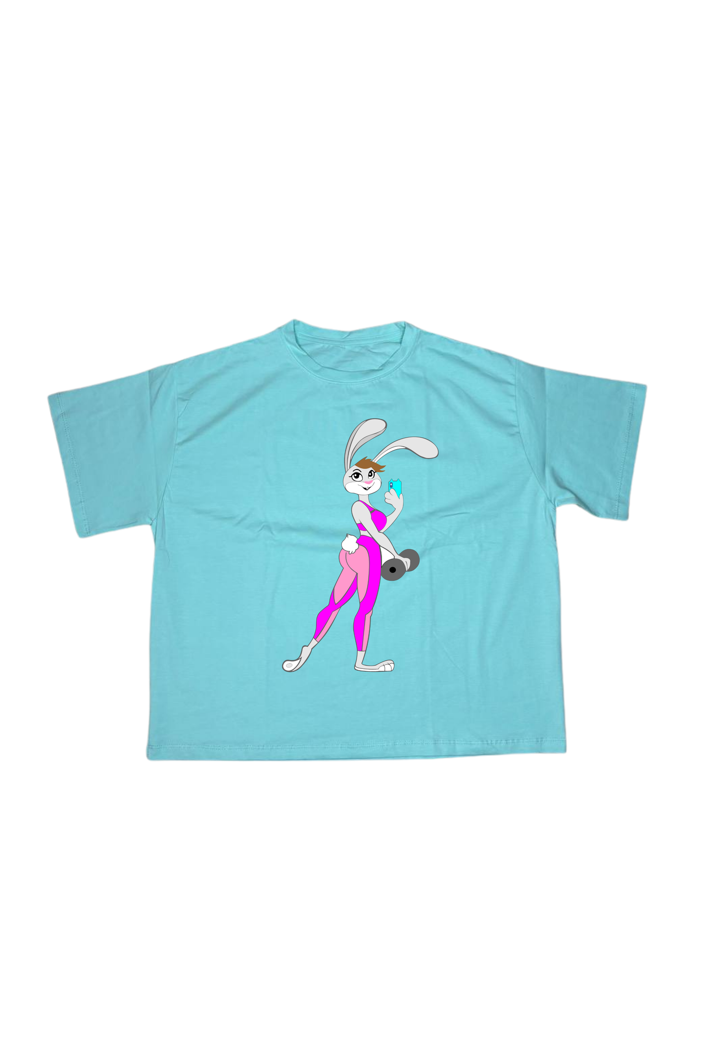 Camiseta Oversize Conejita Fitness